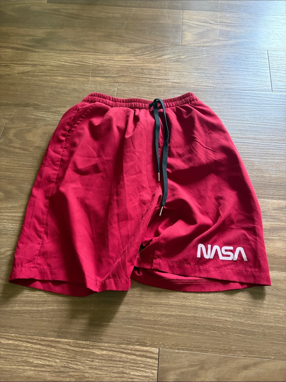 Red NASA Logo Athletic Shorts
